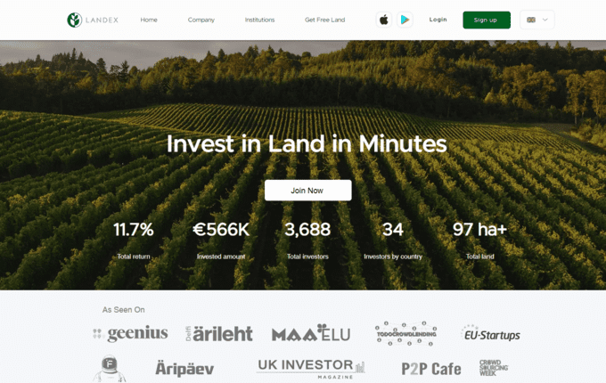 Landex is an Estonian-based peer-to-peer (P2P) lending platform that allows investors to invest in European farmland and forestland.