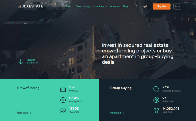 Bulkestate is a real estate investing website founded in 2016 that offers investors the opportunity to invest in various real estate projects in Latvia and Estonia.