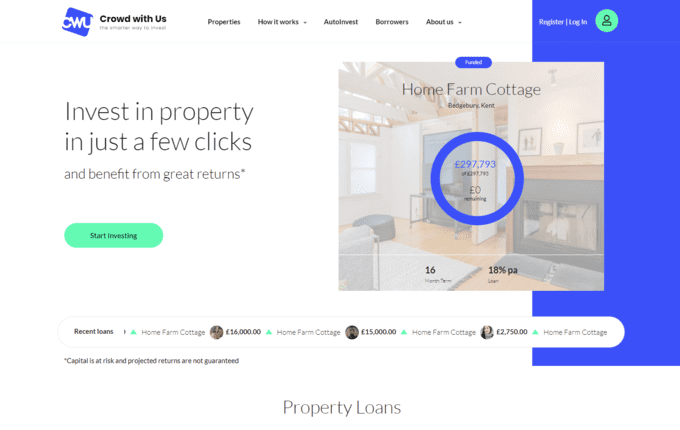 Crowd with Us is a UK-based crowdfunding platform specializing in real estate. It offers diverse property projects, including developments and commercial properties. 