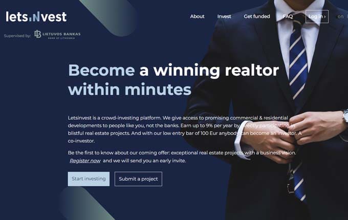 Letsinvest is a regulated P2P lending platform in Lithuania, specializing in real estate investments. The platform prioritizes transparency and risk management, providing detailed project information for informed investment decisions.