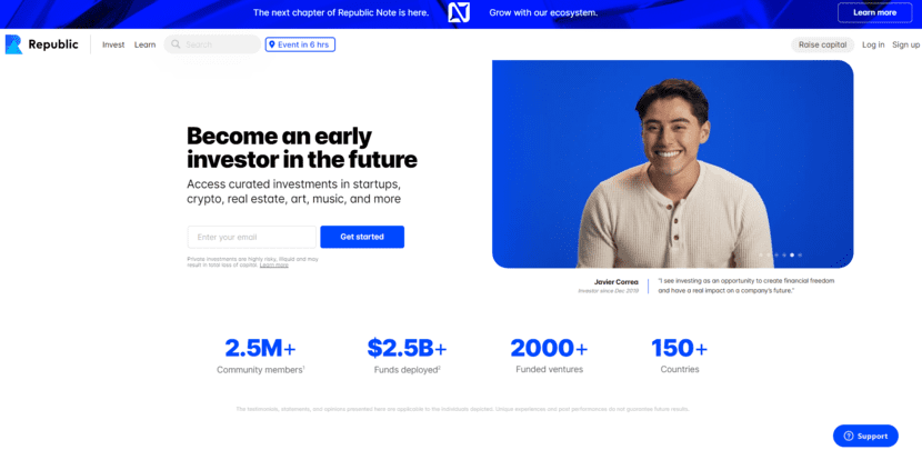 Republic is a leading startup investing platform that connects startups with investors. It is one of the top platforms for investing in private companies and has gained popularity due to its focus on democratizing access to startup investing.